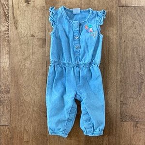 Carters NB Newborn Denim Pant Romper